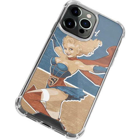 DC Comics Bombshells Supergirl iPhone 14 Pro Clear Case